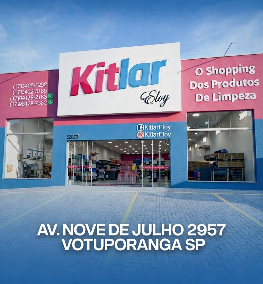 Fachada da Kitlar Eloy na Avenida Nove de Julho, em Votuporanga